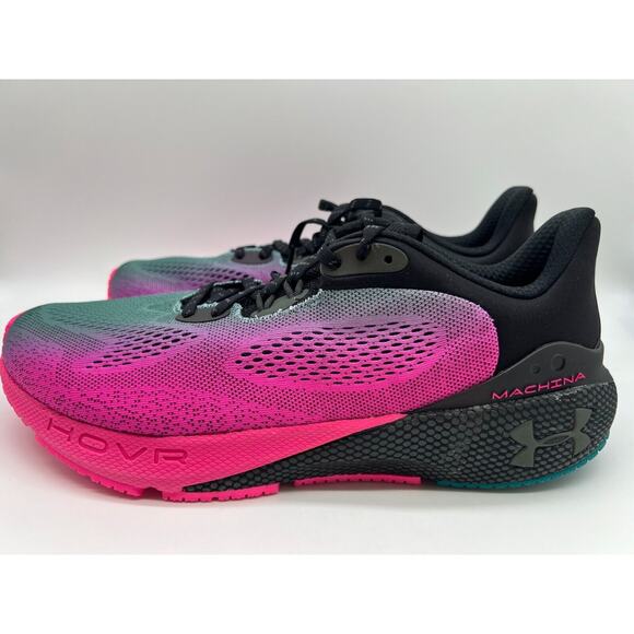 Under Armour HOVR Machina 3 Daylight Black Electro Pink 3025164-001 Mens Sz 10.5 - Picture 2 of 12